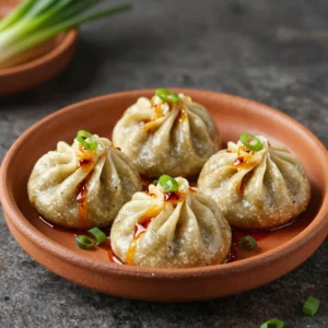 Spicy Schezwan Pearl Millet Momos